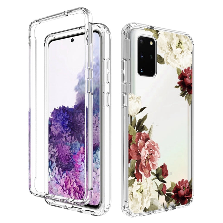 For Samsung Galaxy S20+ PC+TPU Transparent Painted Phone Case