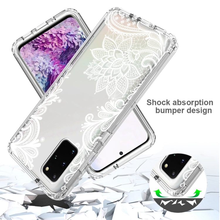For Samsung Galaxy S20+ PC+TPU Transparent Painted Phone Case