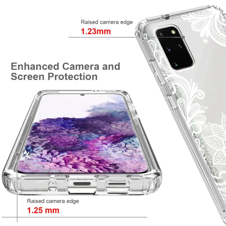 For Samsung Galaxy S20+ PC+TPU Transparent Painted Phone Case