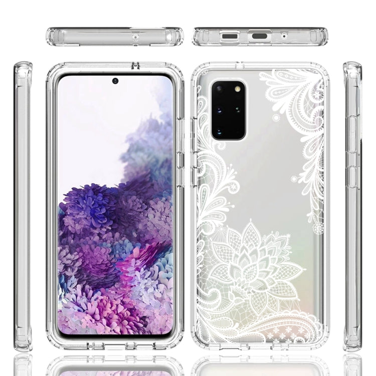 For Samsung Galaxy S20+ PC+TPU Transparent Painted Phone Case