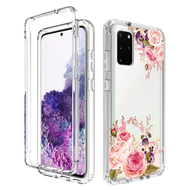 For Samsung Galaxy S20+ PC+TPU Transparent Painted Phone Case