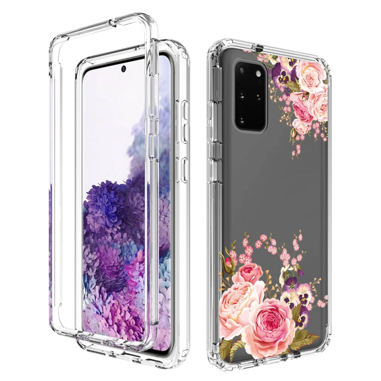 For Samsung Galaxy S20+ PC+TPU Transparent Painted Phone Case