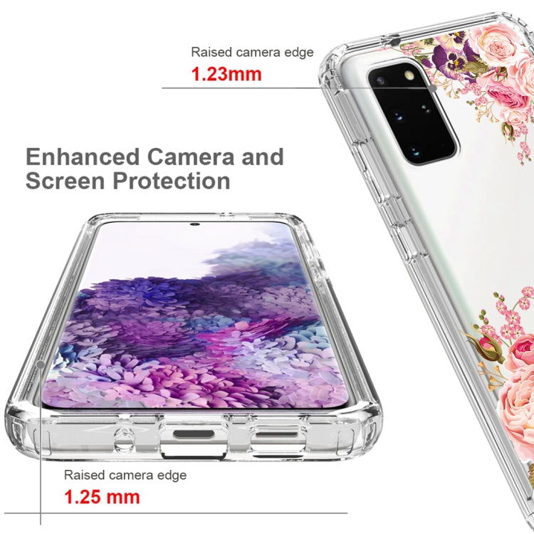 For Samsung Galaxy S20+ PC+TPU Transparent Painted Phone Case