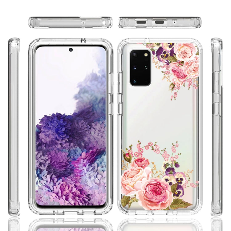 For Samsung Galaxy S20+ PC+TPU Transparent Painted Phone Case