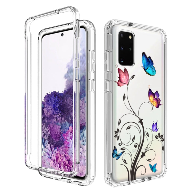 For Samsung Galaxy S20+ PC+TPU Transparent Painted Phone Case