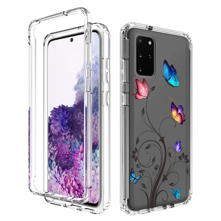 For Samsung Galaxy S20+ PC+TPU Transparent Painted Phone Case