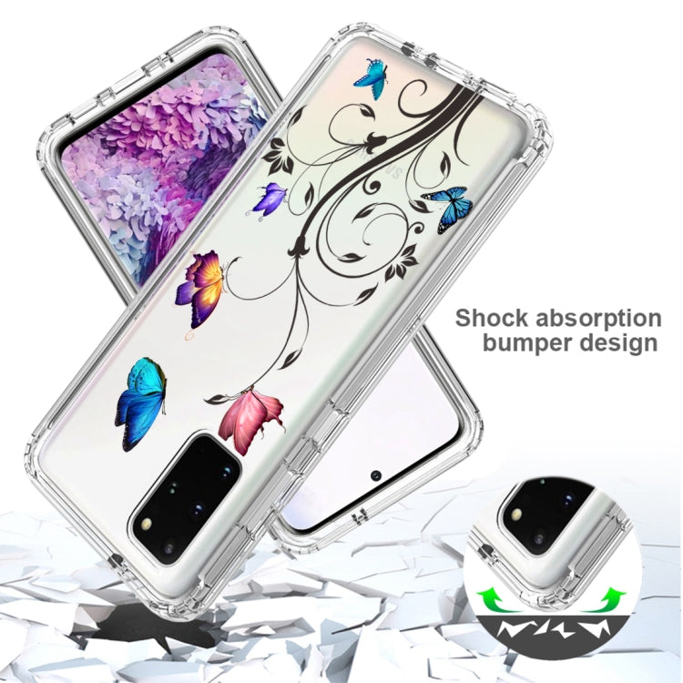 For Samsung Galaxy S20+ PC+TPU Transparent Painted Phone Case