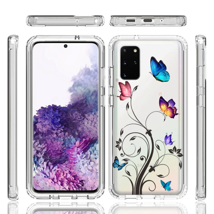 For Samsung Galaxy S20+ PC+TPU Transparent Painted Phone Case