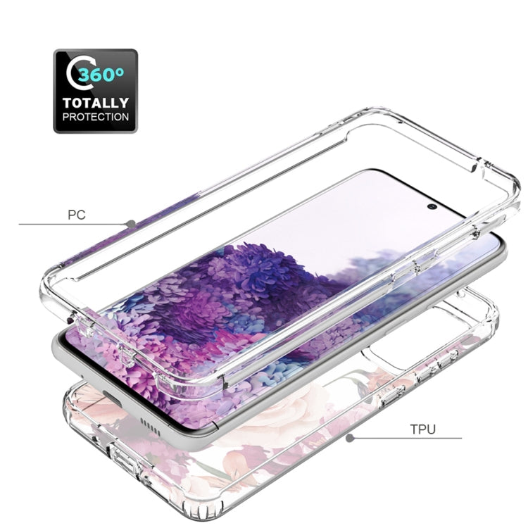 For Samsung Galaxy S20+ PC+TPU Transparent Painted Phone Case