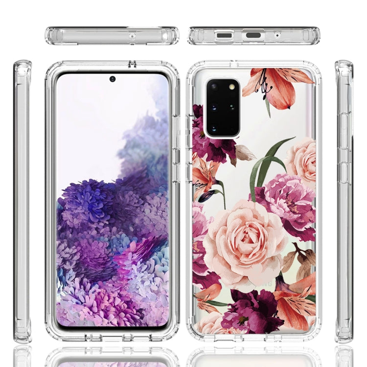 For Samsung Galaxy S20+ PC+TPU Transparent Painted Phone Case