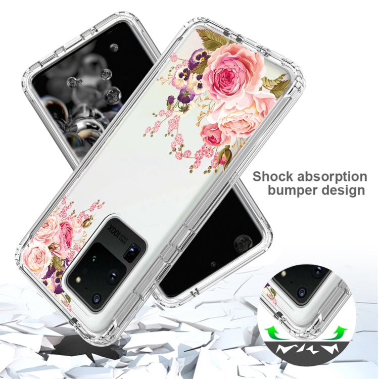 For Samsung Galaxy S20 Ultra PC+TPU Transparent Painted Phone Case