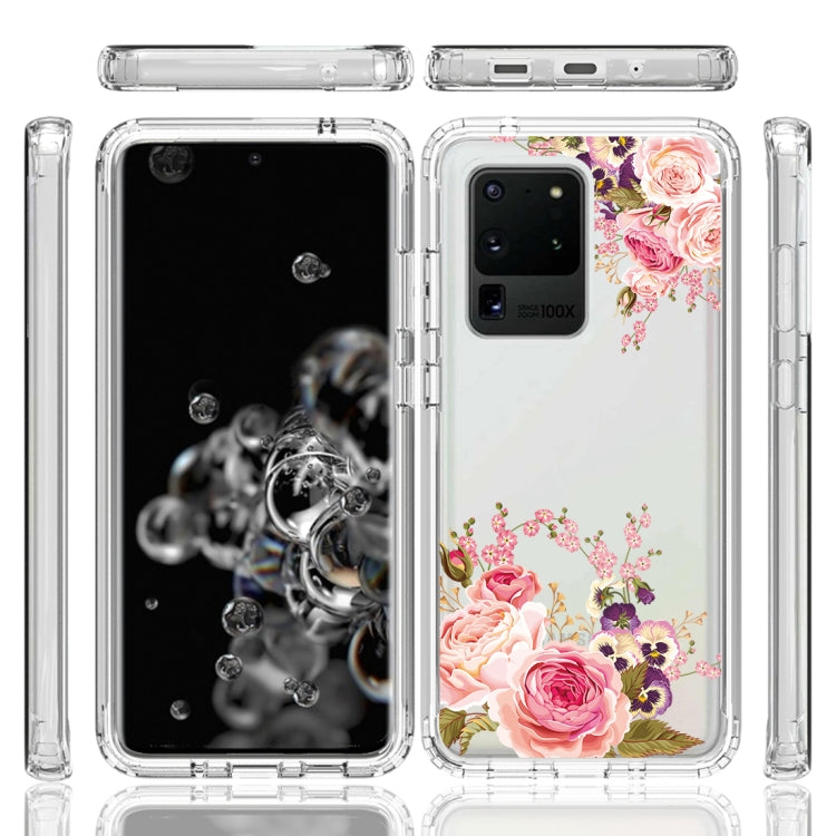 For Samsung Galaxy S20 Ultra PC+TPU Transparent Painted Phone Case