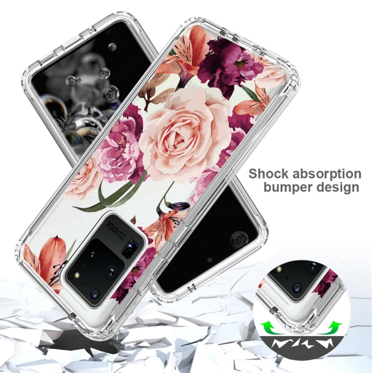 For Samsung Galaxy S20 Ultra PC+TPU Transparent Painted Phone Case