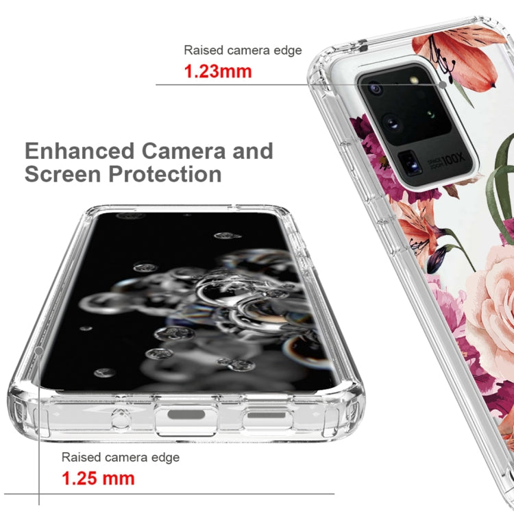 For Samsung Galaxy S20 Ultra PC+TPU Transparent Painted Phone Case