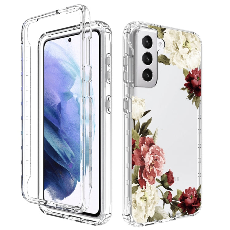 For Samsung Galaxy S21 5G PC+TPU Transparent Painted Phone Case