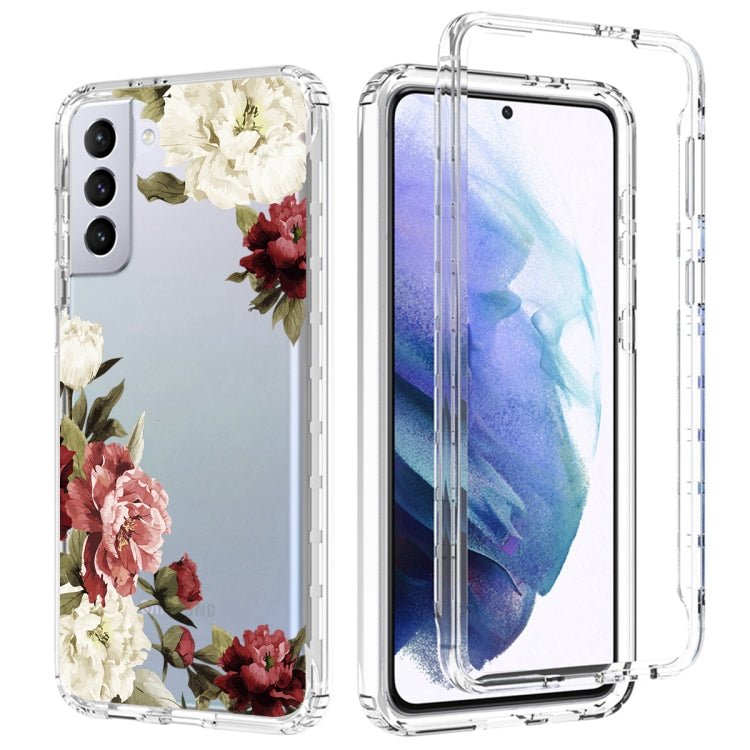 For Samsung Galaxy S21 5G PC+TPU Transparent Painted Phone Case