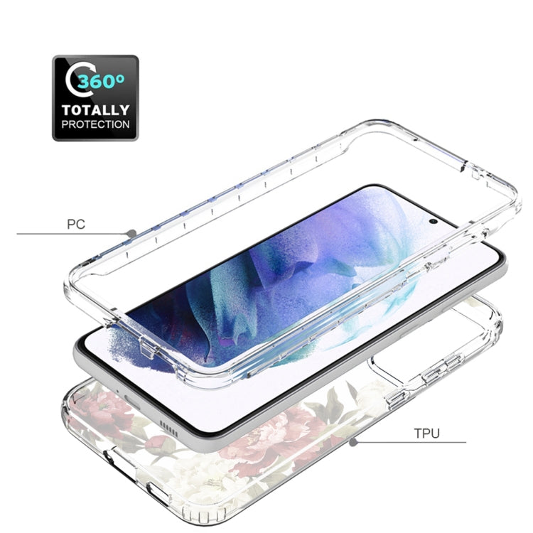 For Samsung Galaxy S21 5G PC+TPU Transparent Painted Phone Case