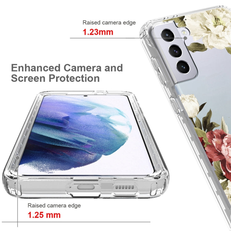 For Samsung Galaxy S21 5G PC+TPU Transparent Painted Phone Case