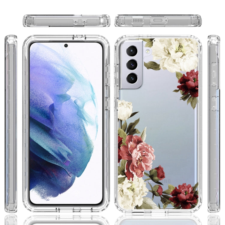 For Samsung Galaxy S21 5G PC+TPU Transparent Painted Phone Case