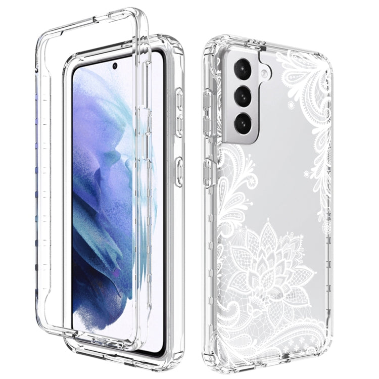 For Samsung Galaxy S21 5G PC+TPU Transparent Painted Phone Case