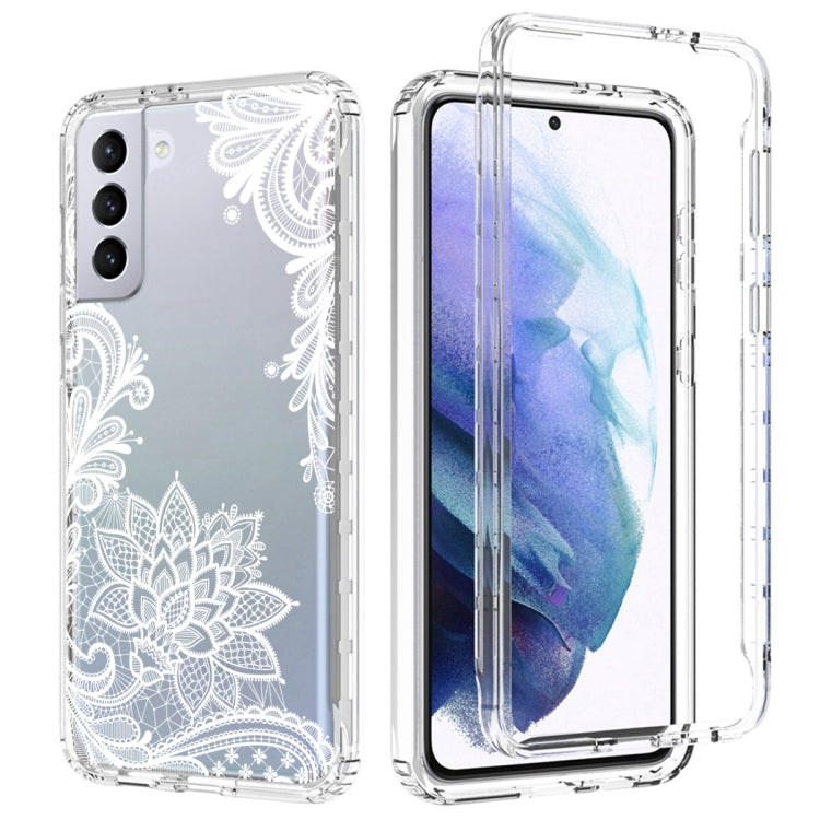 For Samsung Galaxy S21 5G PC+TPU Transparent Painted Phone Case