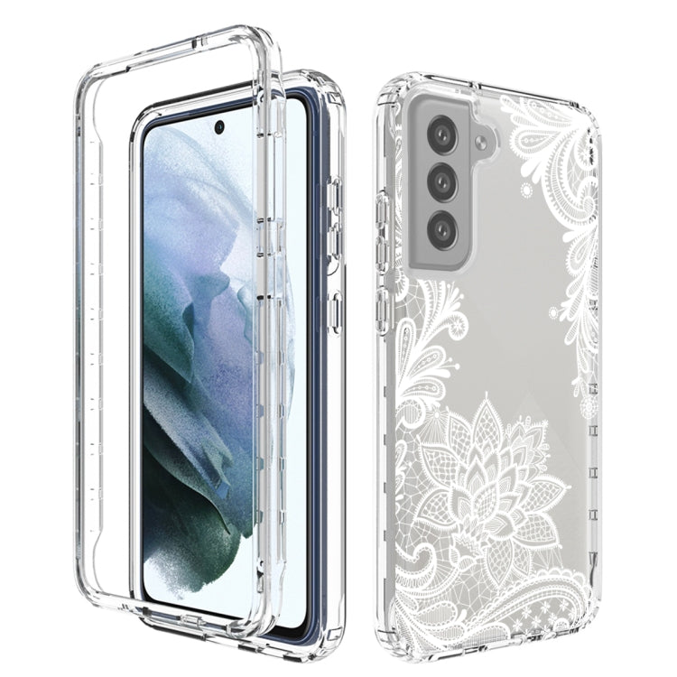 For Samsung Galaxy S21 FE 5G PC+TPU Transparent Painted Phone Case