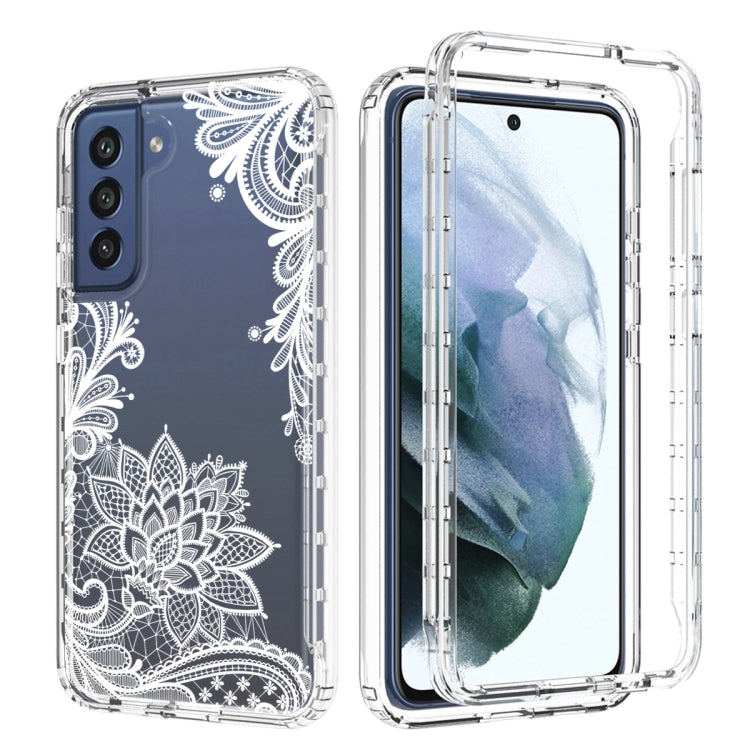 For Samsung Galaxy S21 FE 5G PC+TPU Transparent Painted Phone Case