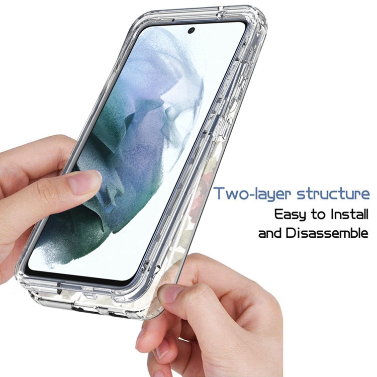 For Samsung Galaxy S21 FE 5G PC+TPU Transparent Painted Phone Case