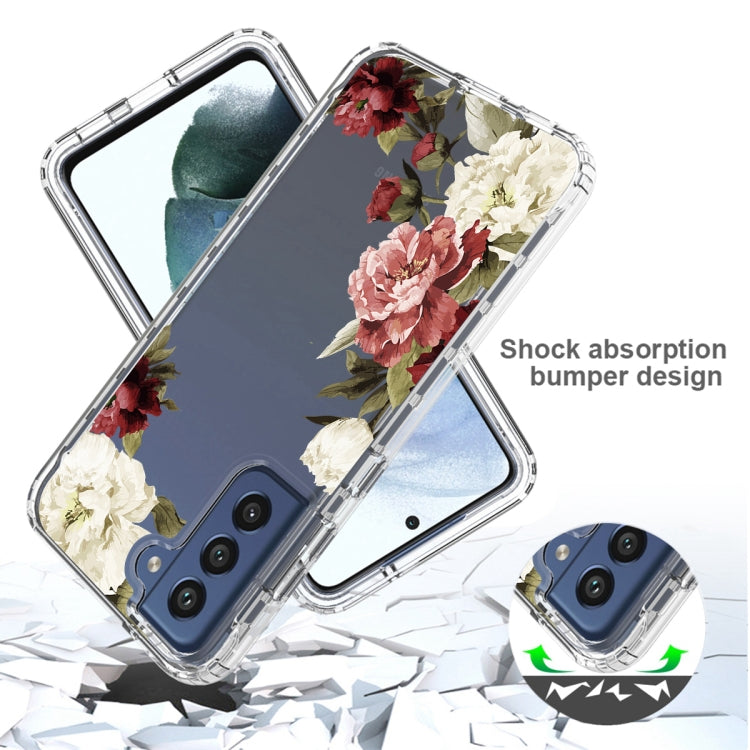 For Samsung Galaxy S21 FE 5G PC+TPU Transparent Painted Phone Case