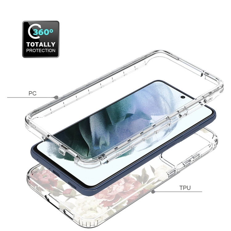 For Samsung Galaxy S21 FE 5G PC+TPU Transparent Painted Phone Case