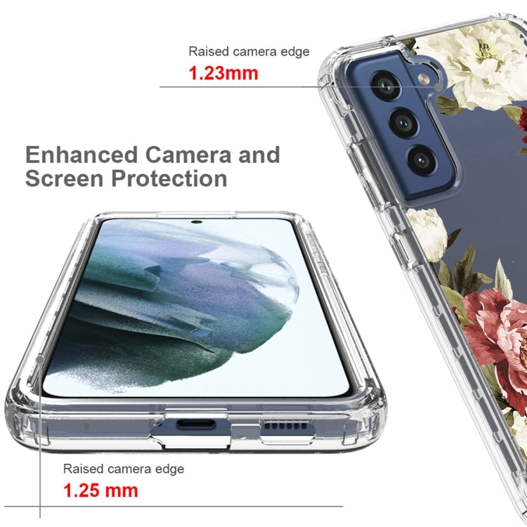 For Samsung Galaxy S21 FE 5G PC+TPU Transparent Painted Phone Case