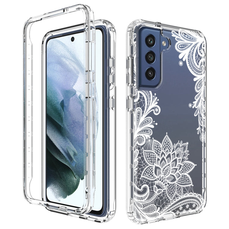 For Samsung Galaxy S21 FE 5G PC+TPU Transparent Painted Phone Case
