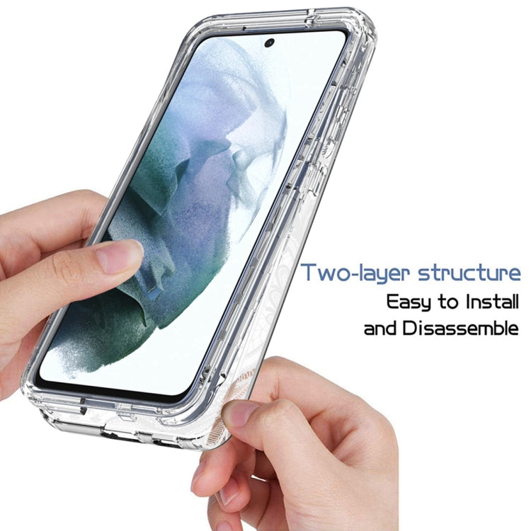 For Samsung Galaxy S21 FE 5G PC+TPU Transparent Painted Phone Case