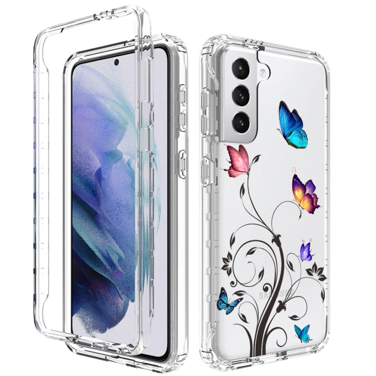 For Samsung Galaxy S21+ 5G PC+TPU Transparent Painted Phone Case