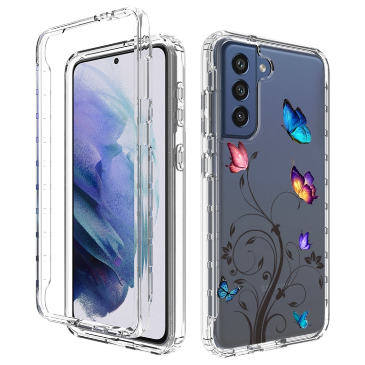 For Samsung Galaxy S21+ 5G PC+TPU Transparent Painted Phone Case