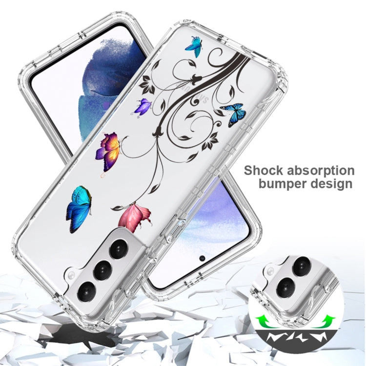 For Samsung Galaxy S21+ 5G PC+TPU Transparent Painted Phone Case