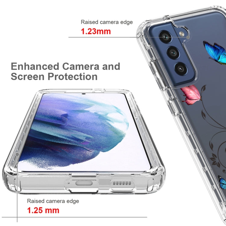 For Samsung Galaxy S21+ 5G PC+TPU Transparent Painted Phone Case