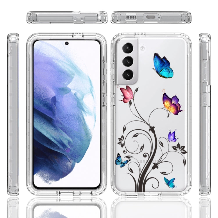For Samsung Galaxy S21+ 5G PC+TPU Transparent Painted Phone Case