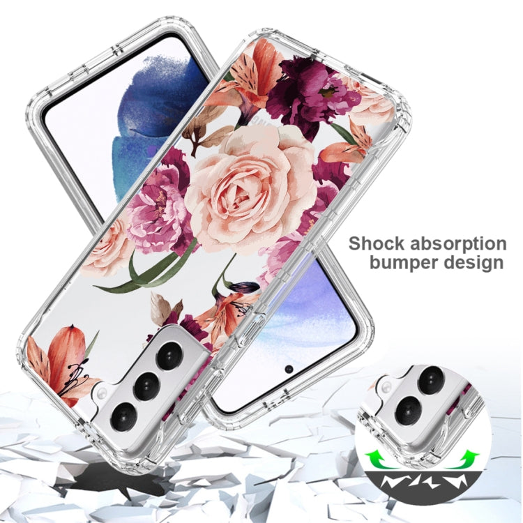 For Samsung Galaxy S21+ 5G PC+TPU Transparent Painted Phone Case