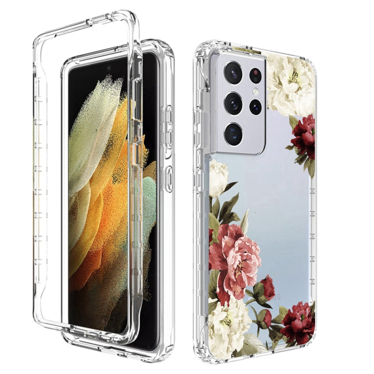 For Samsung Galaxy S21 Ultra 5G PC+TPU Transparent Painted Phone Case