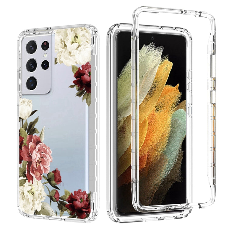 For Samsung Galaxy S21 Ultra 5G PC+TPU Transparent Painted Phone Case