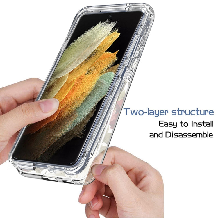 For Samsung Galaxy S21 Ultra 5G PC+TPU Transparent Painted Phone Case