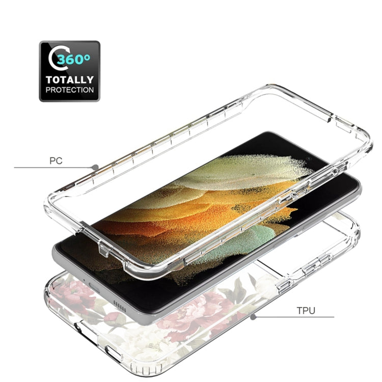 For Samsung Galaxy S21 Ultra 5G PC+TPU Transparent Painted Phone Case