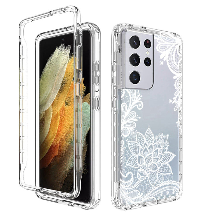 For Samsung Galaxy S21 Ultra 5G PC+TPU Transparent Painted Phone Case