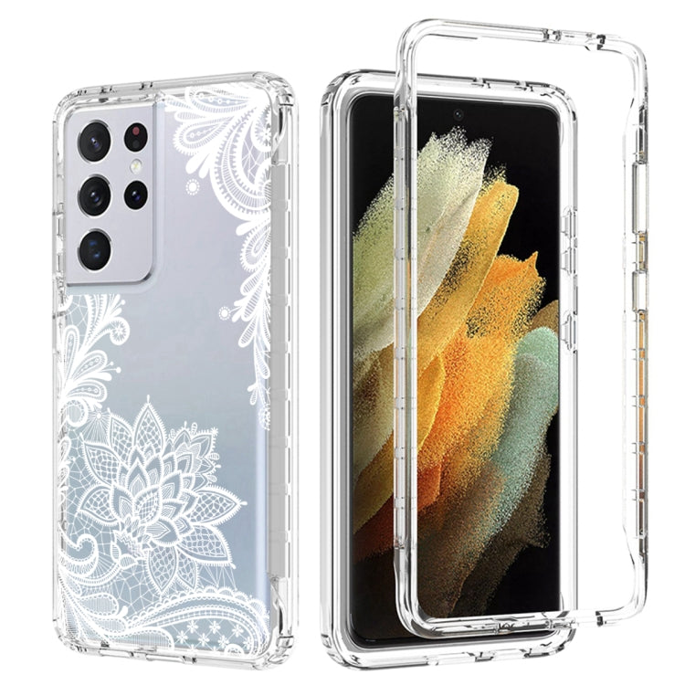 For Samsung Galaxy S21 Ultra 5G PC+TPU Transparent Painted Phone Case