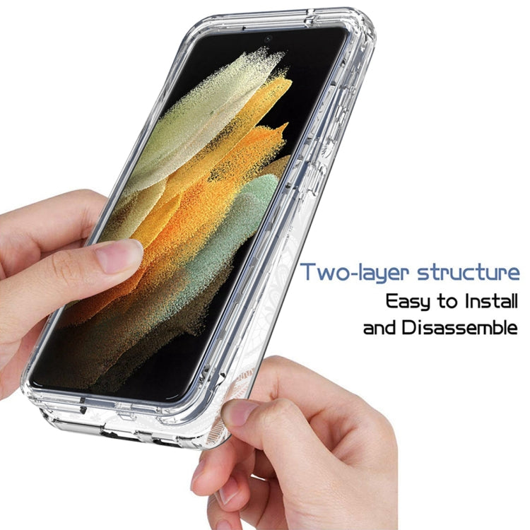 For Samsung Galaxy S21 Ultra 5G PC+TPU Transparent Painted Phone Case