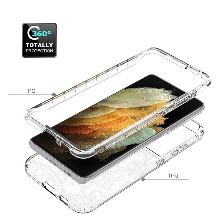 For Samsung Galaxy S21 Ultra 5G PC+TPU Transparent Painted Phone Case