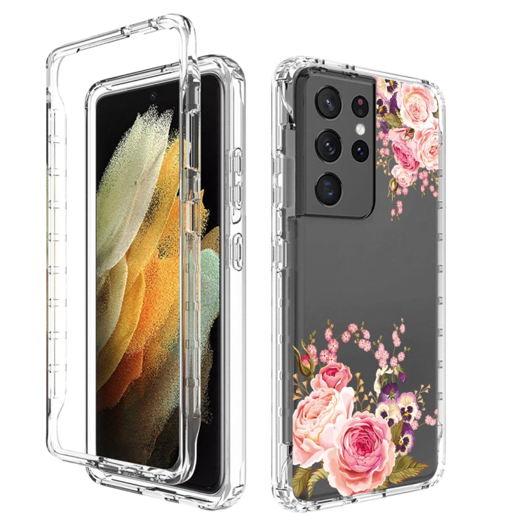 For Samsung Galaxy S21 Ultra 5G PC+TPU Transparent Painted Phone Case