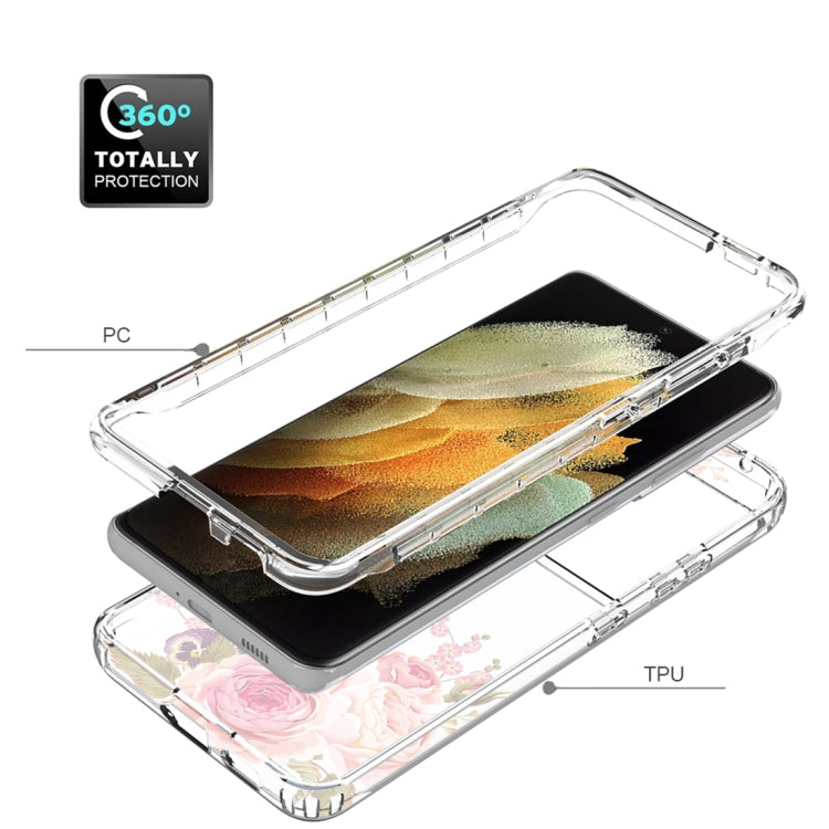 For Samsung Galaxy S21 Ultra 5G PC+TPU Transparent Painted Phone Case