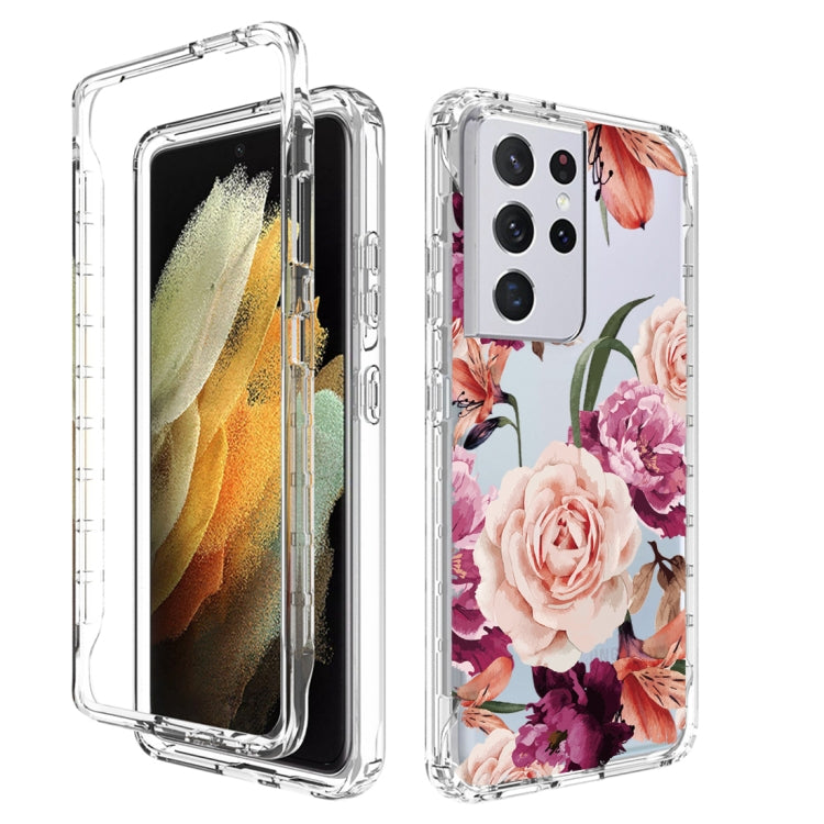 For Samsung Galaxy S21 Ultra 5G PC+TPU Transparent Painted Phone Case